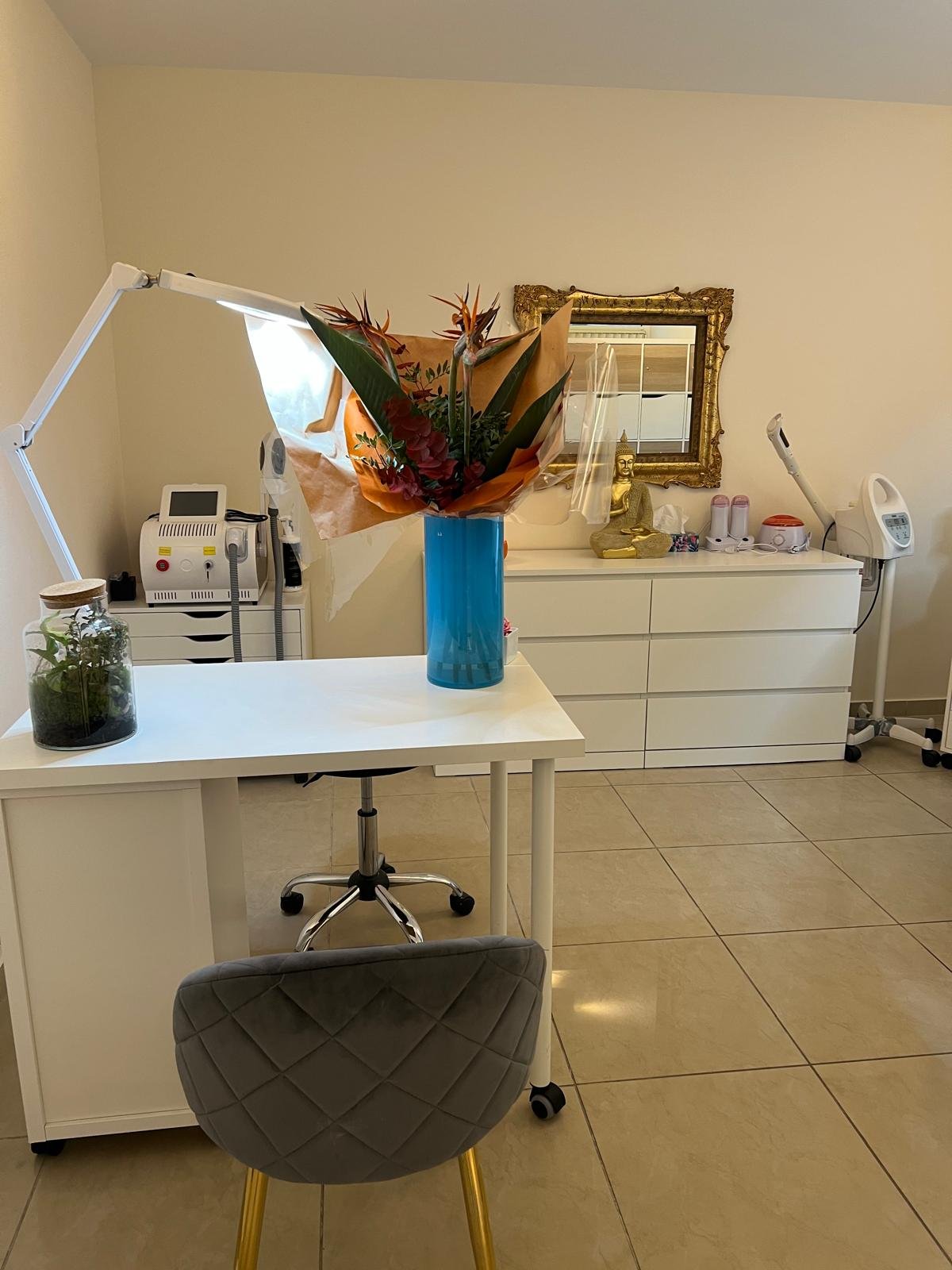 Salle d'attente chaleureuse